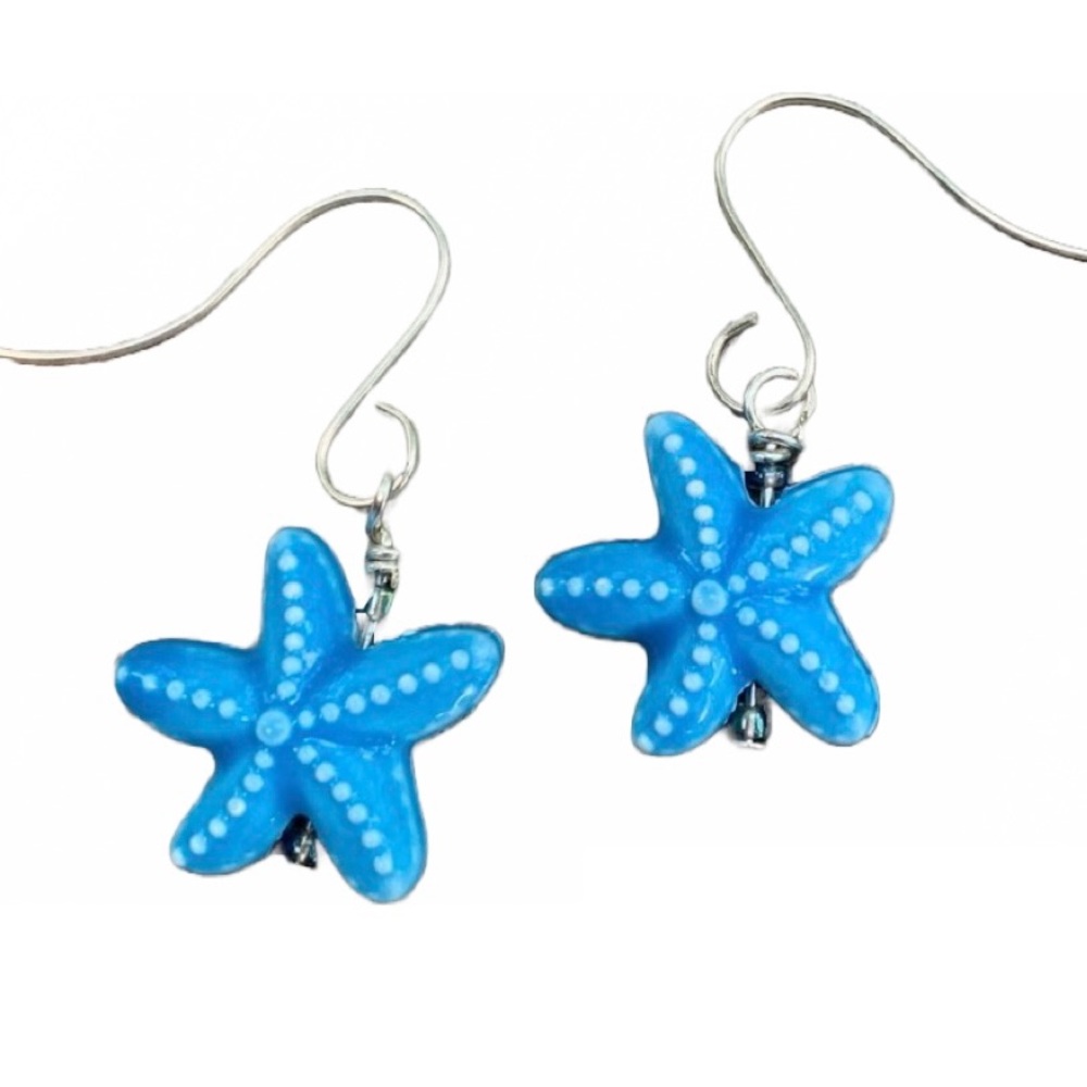 Porcelain Starfish earrings